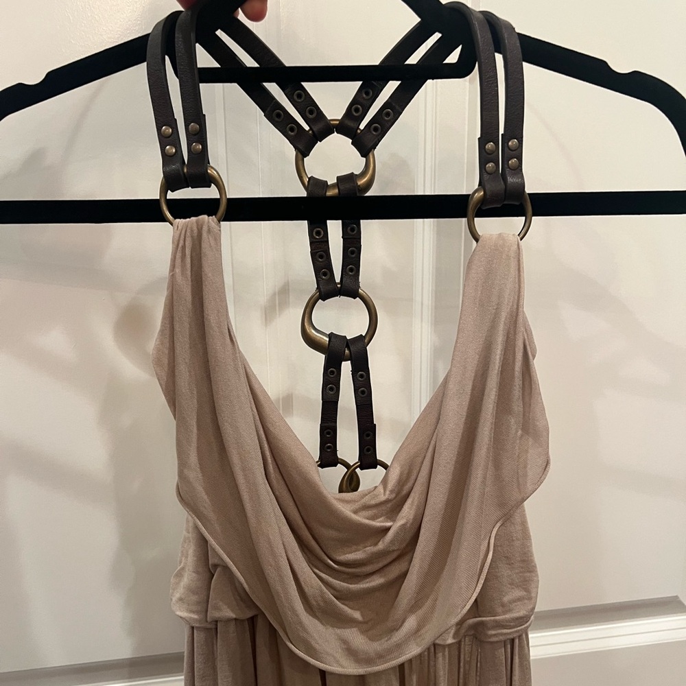 All Saints Beige Maxi Dress - Picture 2 of 7